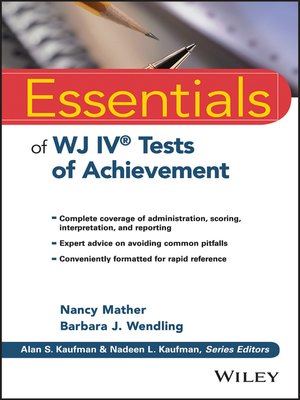 cover image of Essentials of WJ IV Tests of Achievement
